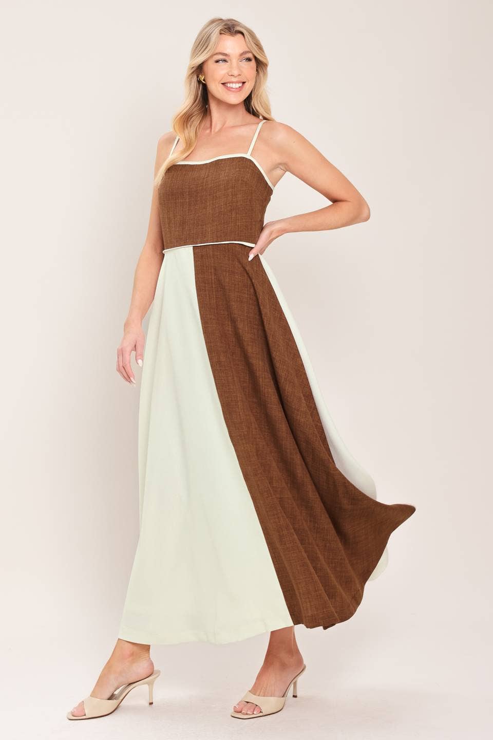 The Elara Contrast Dress