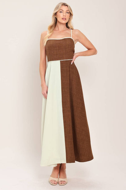 The Elara Contrast Dress
