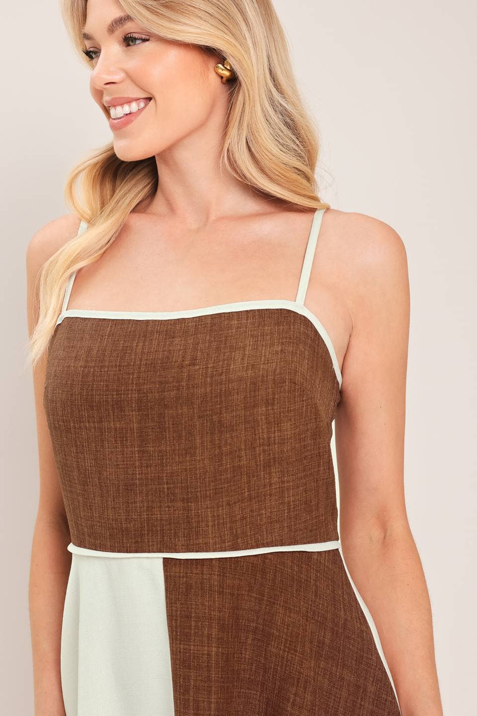 The Elara Contrast Dress