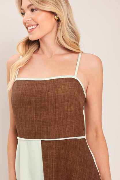 The Elara Contrast Dress