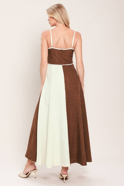 The Elara Contrast Dress