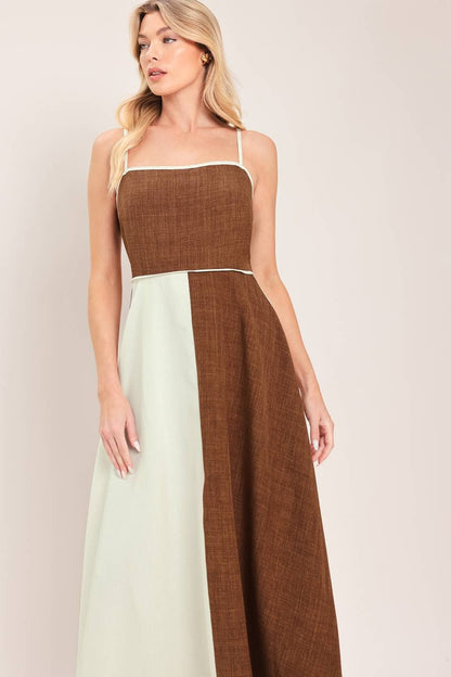 The Elara Contrast Dress